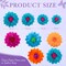 20 Pieces Halloween Mexican Paper Flower Pom Poms Decorations (Bright Color)